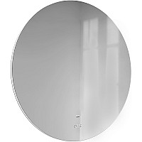 Зеркало Jorno Solo 77 Solo.02.77/W/RL с подсветкой с сенсорным выключателем и часами