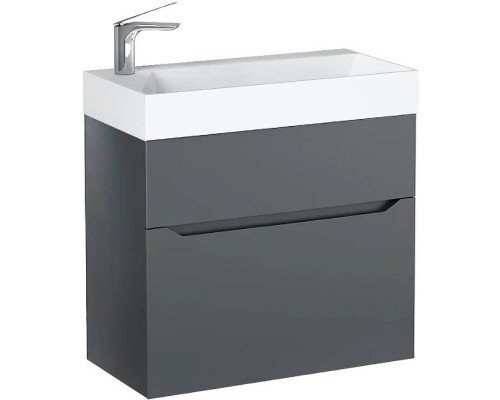 Тумба под раковину Jorno Folk 65 Folk.01.65/P/A/JR подвесная Антрацит