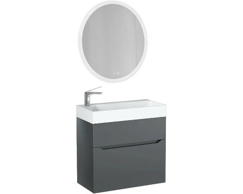 Тумба под раковину Jorno Folk 65 Folk.01.65/P/A/JR подвесная Антрацит