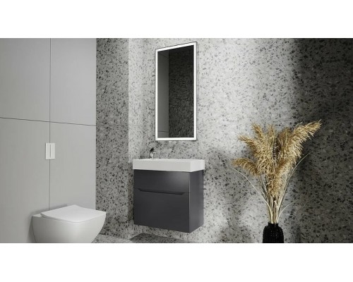 Тумба под раковину Jorno Folk 65 Folk.01.65/P/A/JR подвесная Антрацит