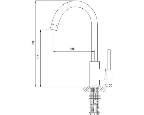 Смеситель для кухни Aringa Вико AR02018BL Черный