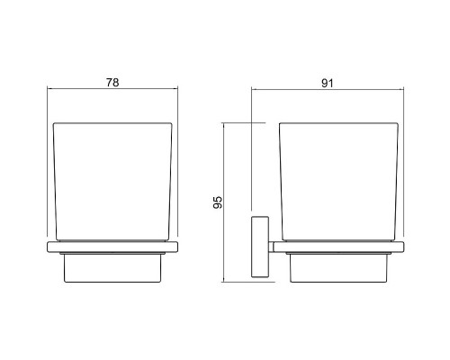 Стакан для зубных щеток Schein Klimt 9231BG Золото матовое
