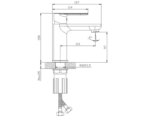 Смеситель для раковины Splenka S05.10 Хром