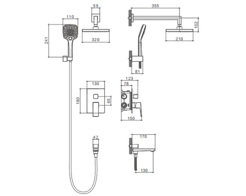 Душевая система Splenka S01.27 Хром
