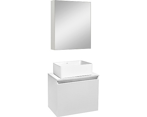 Тумба под раковину Runo Бари 60 00-00001473 подвесная Белая