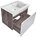 Тумба под раковину Runo Модена 75 00-00001426 подвесная Железный камень Белая