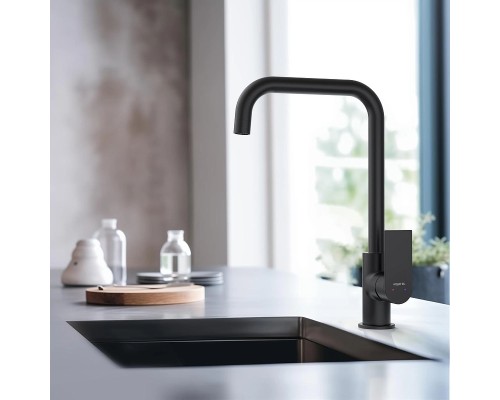 Смеситель для кухни Aquatek Лира AQ1480MB Черный матовый