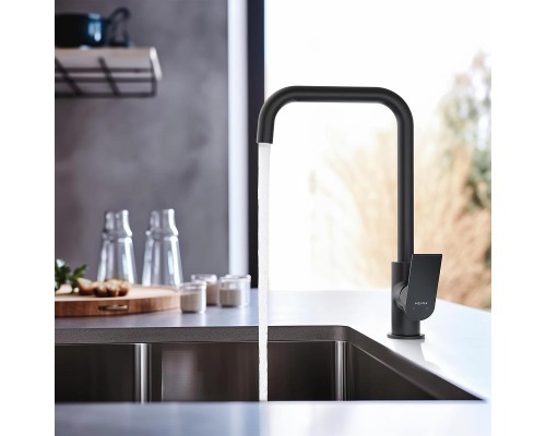 Смеситель для кухни Aquatek Лира AQ1480MB Черный матовый