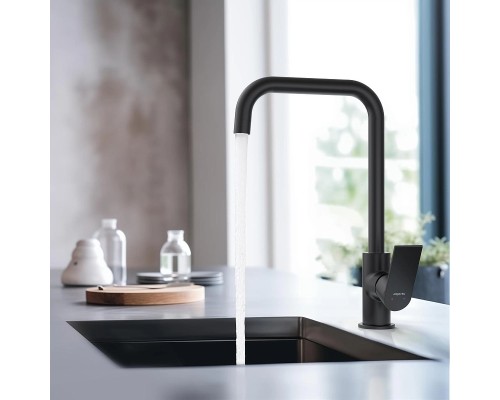 Смеситель для кухни Aquatek Лира AQ1480MB Черный матовый