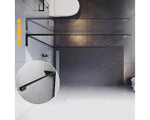 Душевая перегородка Veconi Korato KR-77 110 KR77-110-01-C8 профиль Хром стекло прозрачное