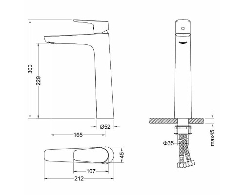 Смеситель для раковины Aquatek Бетта AQ1104CR Хром