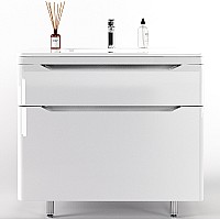 Тумба под раковину Style Line Марелла 90 Люкс Plus СС-00002417 Белый глянец антискрейтч