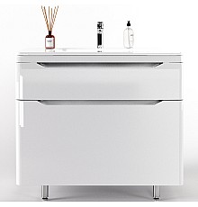 Тумба под раковину Style Line Марелла 90 Люкс Plus СС-00002417 Белый глянец антискрейтч