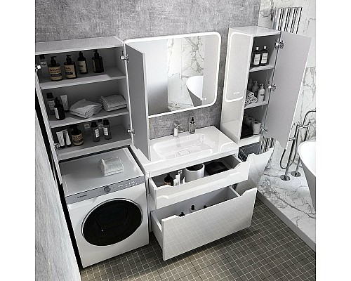 Тумба под раковину Style Line Марелла 90 Люкс Plus СС-00002417 Белый глянец антискрейтч