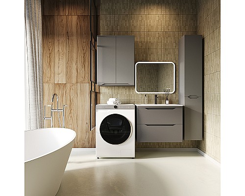 Тумба под раковину Style Line Марелла 70 Люкс Plus СС-00002409 подвесная Серый матовый антискрейтч