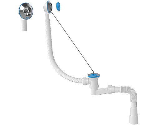 Слив-перелив Nova 1524 с пробкой на цепочке Хром