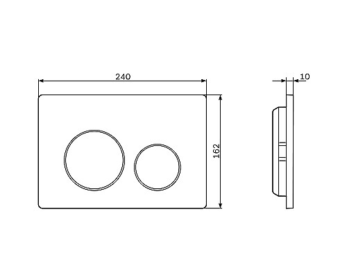 Клавиша смыва AM.PM PrimeFit L I090151 Хром глянцевый