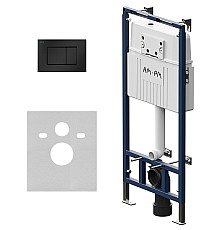 Инсталляция AM.PM MasterFit I012710.0238 для унитаза с Черной матовой клавишей смыва