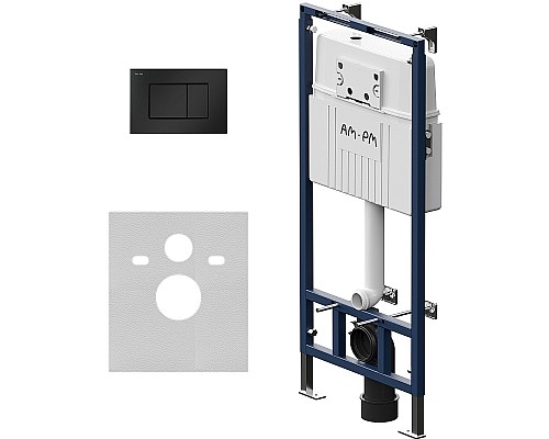 Инсталляция AM.PM MasterFit I012710.0238 для унитаза с Черной матовой клавишей смыва