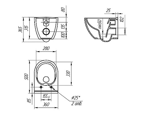 Комплект унитаза Cersanit Brasko Smart CO DPL EO slim LP с инсталляцией Link Pro 64916 с сиденьем Микролифт