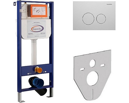 Инсталляция Aquanika Basic 10.702.450.02.05W для унитаза с Белой клавишей смыва