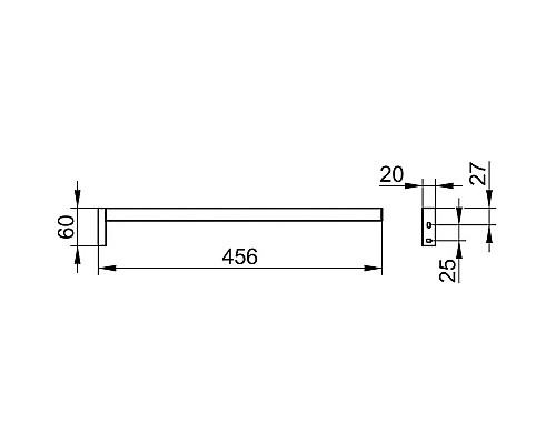 Полотенцедержатель Keuco Edition 90 Square 19120 010000 Хром Полотенцедержатель Keuco Edition 90 Square 19120 010000 Хром