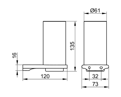 Стакан для зубных щеток Keuco Edition 400 11550 039000 Бронза шлифованная