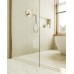 Душевая перегородка Maybah Glass 790x1950 в широком профиле Золото стекло сатиновое