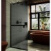Душевая перегородка Maybah Glass 790x1950 в узком профиле Черный стекло графитовое матовое
