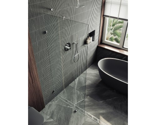 Душевая перегородка Maybah Glass MGD-259-4 790x1950 коннектор стена-стекло Хром глянцевый стекло прозрачное
