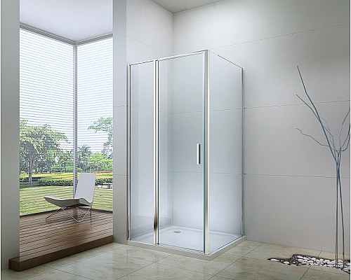 Душевой уголок Berges Legos LS-2 90х80 061039 профиль Хром стекло прозрачное