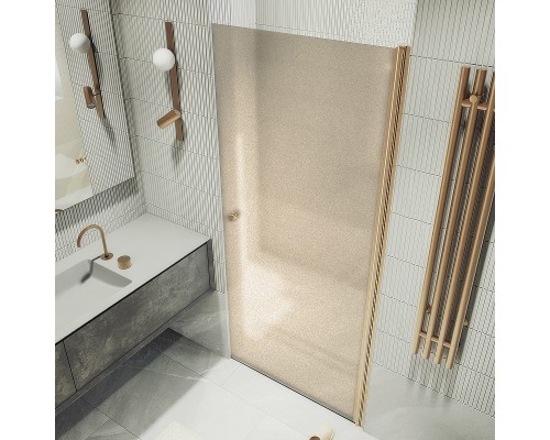 Душевая дверь Maybah Glass MGD-805-2 800x1980 на монопетле Бронза стекло бронзовое матовое