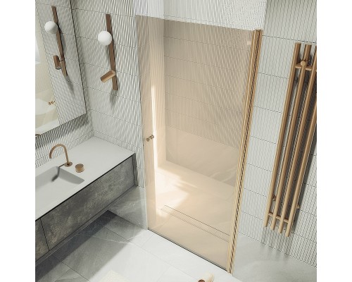 Душевая дверь Maybah Glass MGD-810-2 900x1980 на монопетле Бронза стекло бронзовое