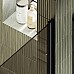 Душевая дверь Maybah Glass MGD-798-6 600x1980 на монопетле Черный стекло бронзовое
