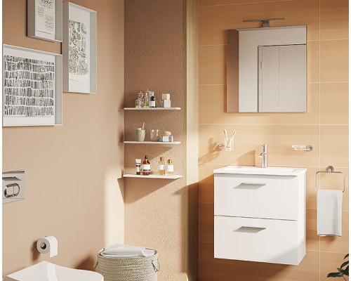 Комплект мебели для ванной Vitra Mia 60 подвесной Белый глянцевый