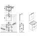 Комплект мебели для ванной Vitra Mia 60 подвесной Белый глянцевый