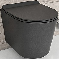 Унитаз beWash Aldo BKWHR101480 подвесной Черный матовый с сиденьем Микролифт
