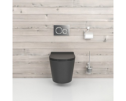 Унитаз beWash Aldo BKWHR101480 подвесной Черный матовый с сиденьем Микролифт