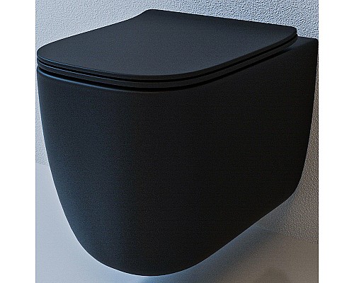 Унитаз beWash Schutz BKWHR102510 подвесной Черный матовый с сиденьем Микролифт