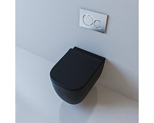 Унитаз beWash Schutz BKWHR102510 подвесной Черный матовый с сиденьем Микролифт