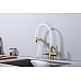 Смеситель для кухни Raglo R80.62.03 Золото матовое Белый