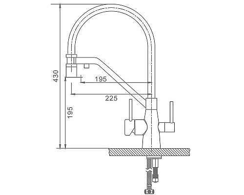 Смеситель для кухни Raglo R80.62.06 Черный матовый