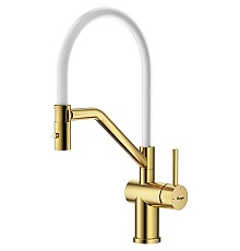 Смеситель для кухни Raglo R86.41.03 Золото матовое Белый