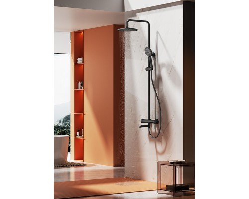 Душевая система Raglo R20.24.06 Черная матовая