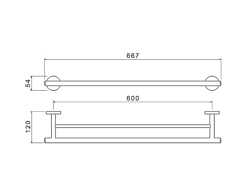 Полотенцедержатель Aquatek Оберон AQ4230CR двойной Хром