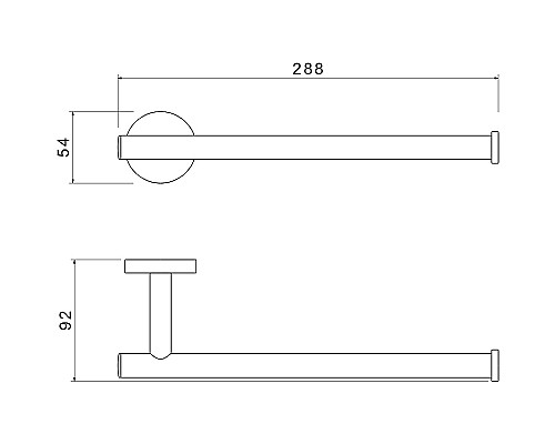 Полотенцедержатель Aquatek Оберон AQ4219MB Черный матовый