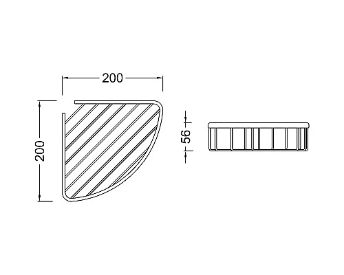 Полка корзина Aquatek AQ4906MB угловая Черная матовая