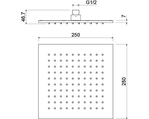 Верхний душ Aquatek AQ2076CR Хром