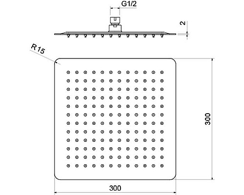 Верхний душ Aquatek AQ2074CR Хром