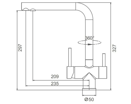 Смеситель для кухни Splenka S70.61.03 Золото матовое